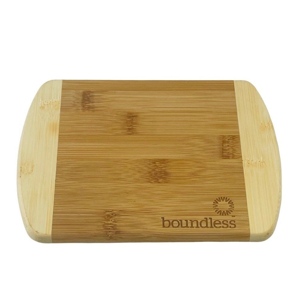 Boundless Small Cutting Board 7” Wooden Wood Brown Serving Tray Cheese Travel